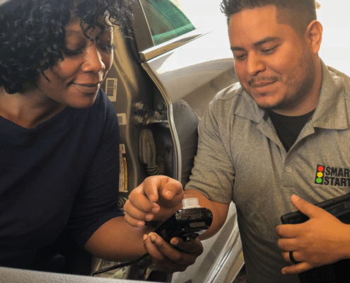 Smart Start Technician Helping Ignition Interlock Client
